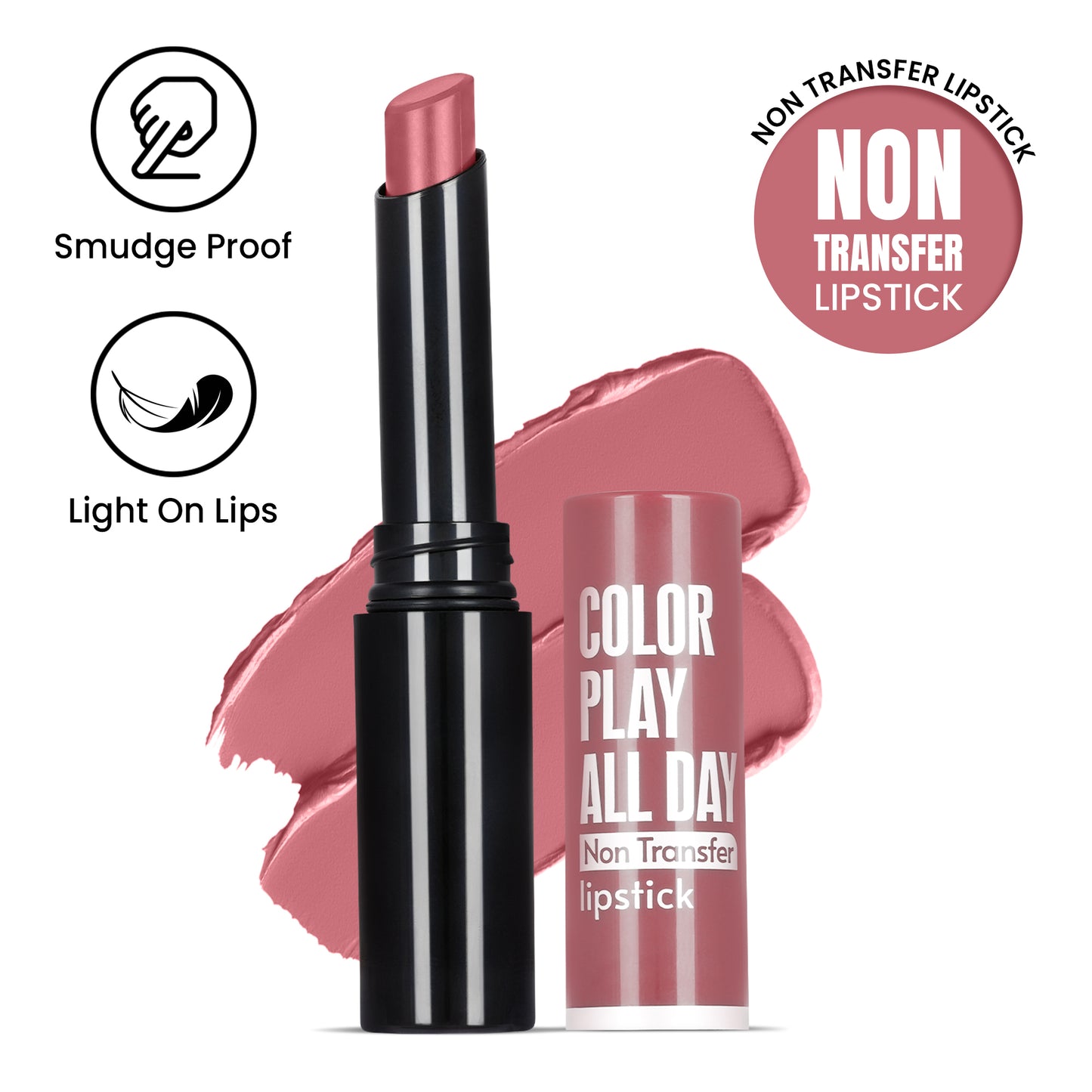Color Play All Day Non Transfer Lipstick I Waterproof I Long Lasting I 2gm