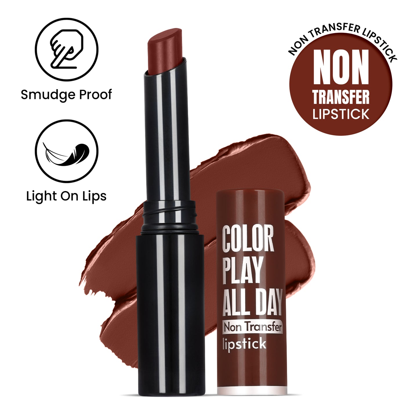 Color Play All Day Non Transfer Lipstick I Waterproof I Long Lasting I 2gm