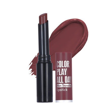Color Play All Day Non Transfer Lipstick I Waterproof I Long Lasting I 2gm