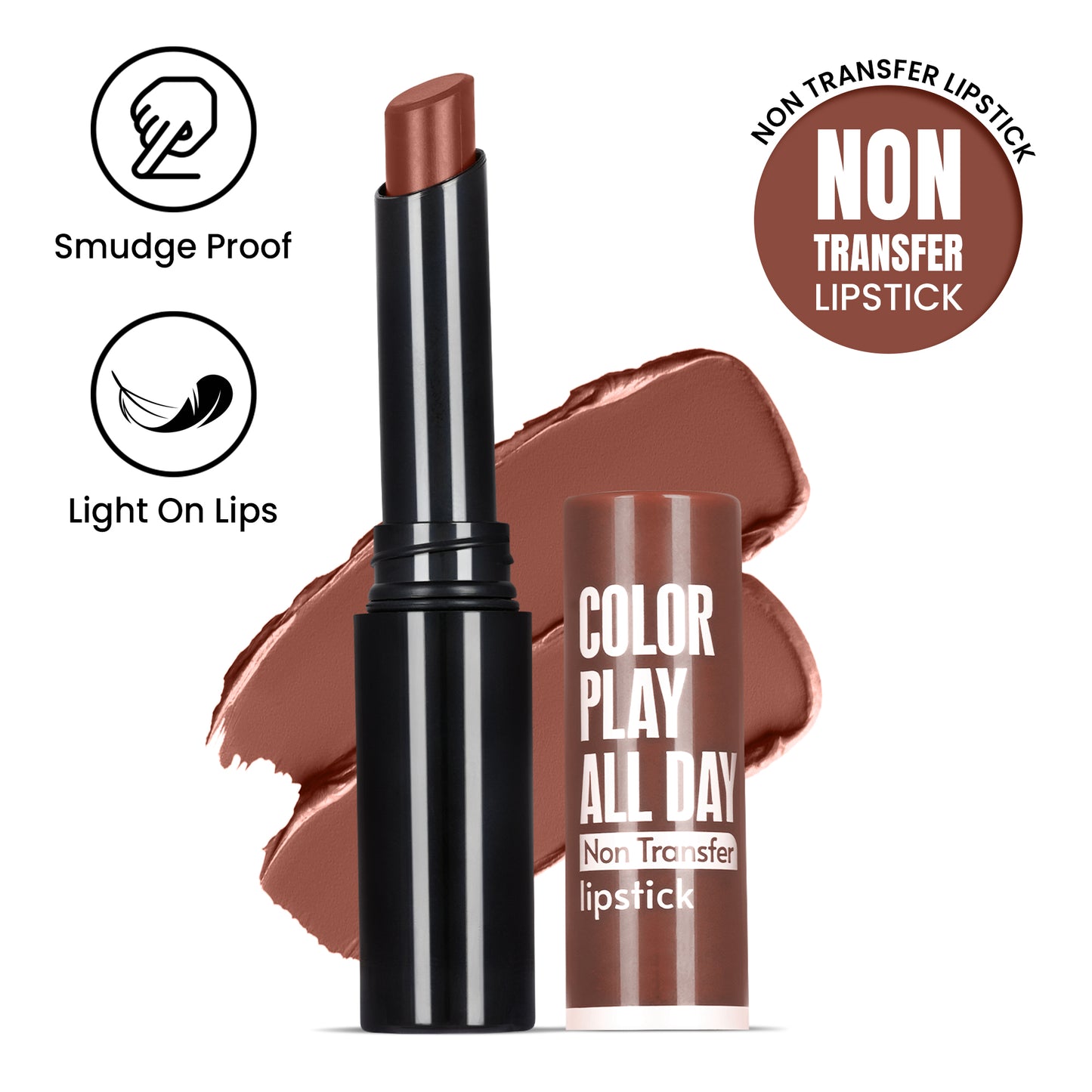 Color Play All Day Non Transfer Lipstick I Waterproof I Long Lasting I 2gm