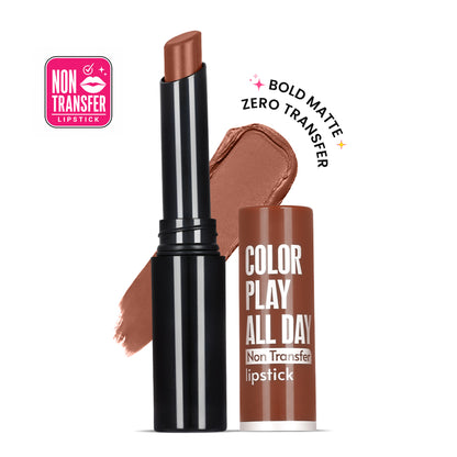 Color Play All Day Non Transfer Lipstick I Waterproof I Long Lasting I 2gm