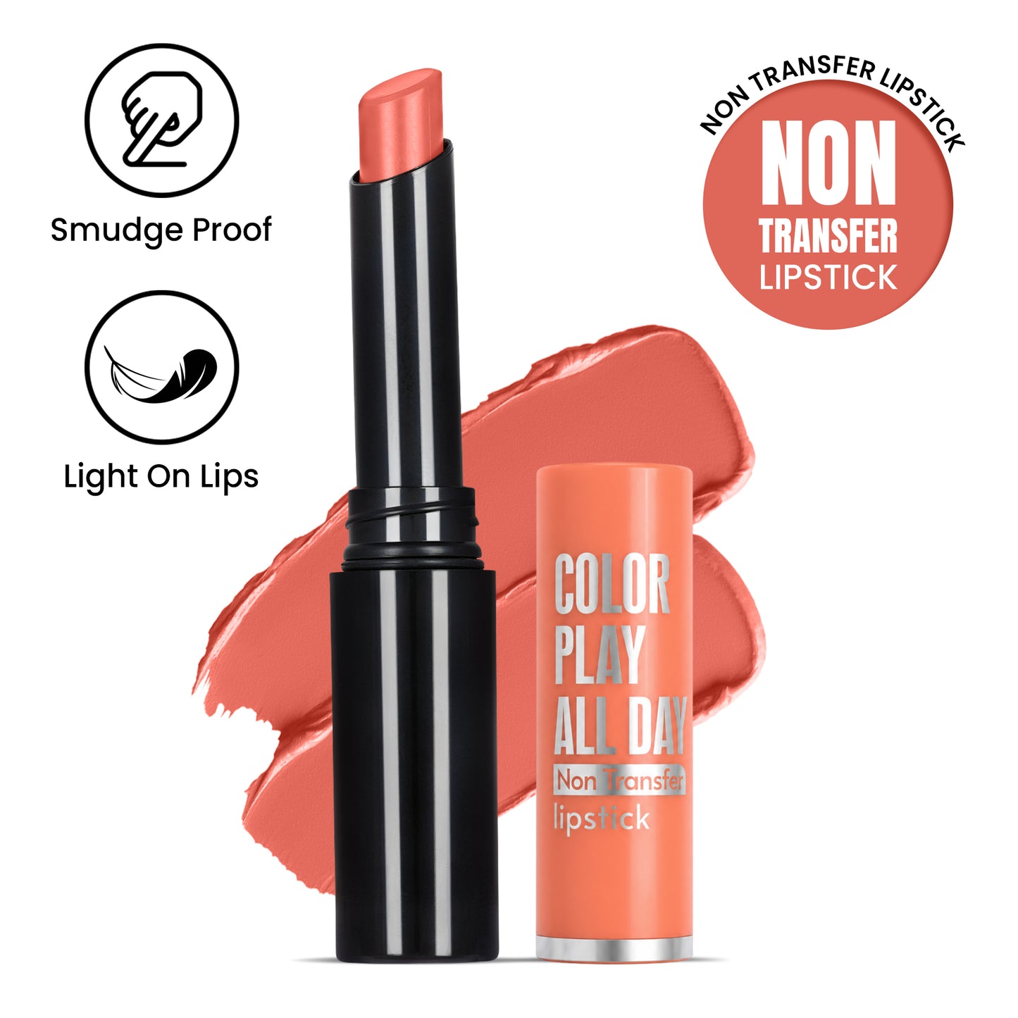 Color Play All Day Non Transfer Lipstick I Waterproof I Long Lasting I 2gm