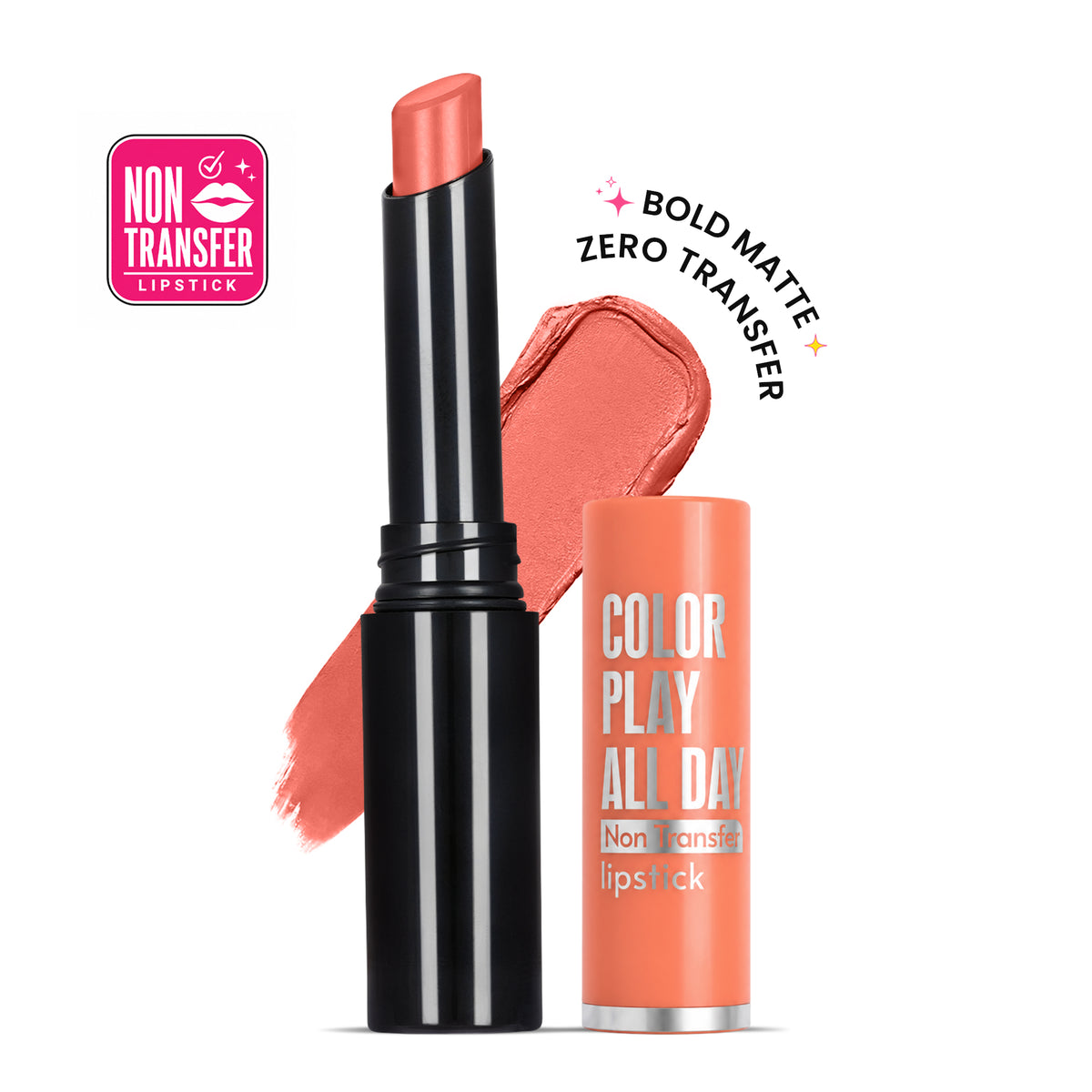 Color Play All Day Non Transfer Lipstick I Waterproof I Long Lasting I 2gm