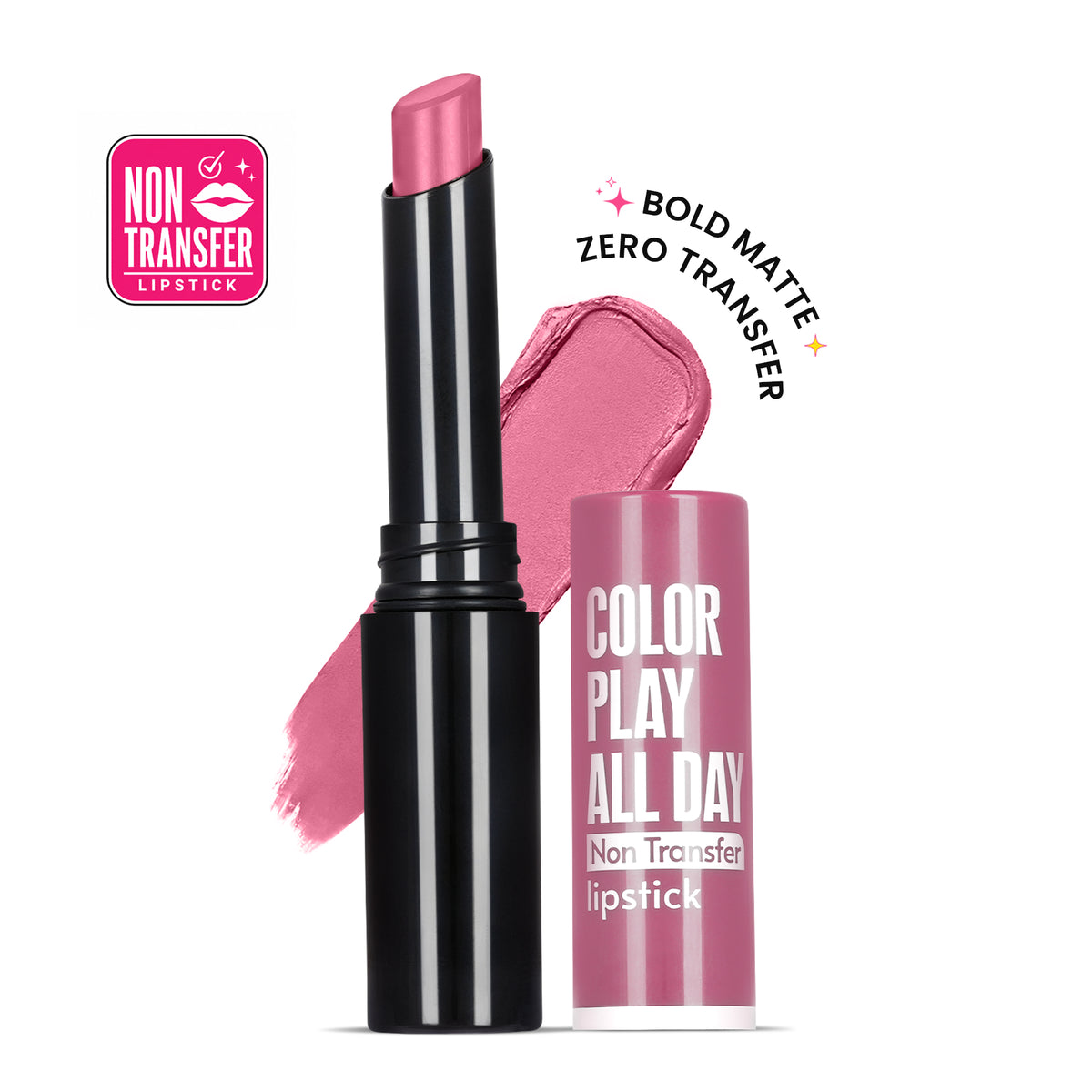 Color Play All Day Non Transfer Lipstick I Waterproof I Long Lasting I 2gm