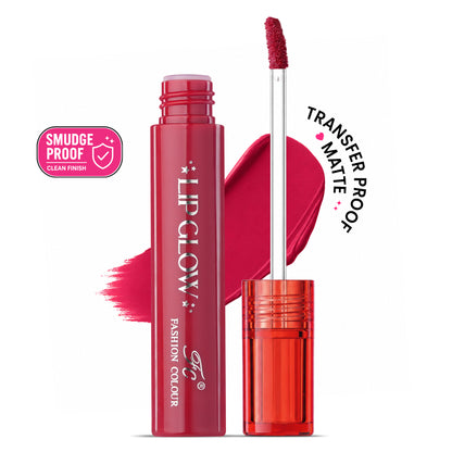 Pretty Lip Glow Liquid Lipstick Waterproof | Matte Finish | Non Transfer 16 Hours Wear | Liquid Lipstick Nudeshade To Bold | For All Indian Skin Tones | 3ml