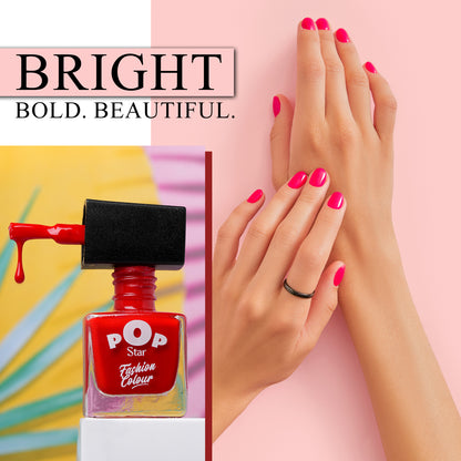Pop Star Nail Polish (6.5 ml) | Dries In 45 Seconds | Glossy Finish | High Shine | Long Lasting Nail Polish For Women