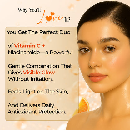 Vitamin C 10% + Niacinamide 2% | Radiance Serum | Brightens & Protects For all Skin Type | 30ml