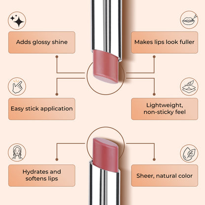 Crave Me Gloss Stick 3.1g | High-Shine Lip Gloss Stick | Smooth & Hydrating Creamy Gloss | Long-Lasting Moisturizing Lip Color for Soft & Glossy Lips