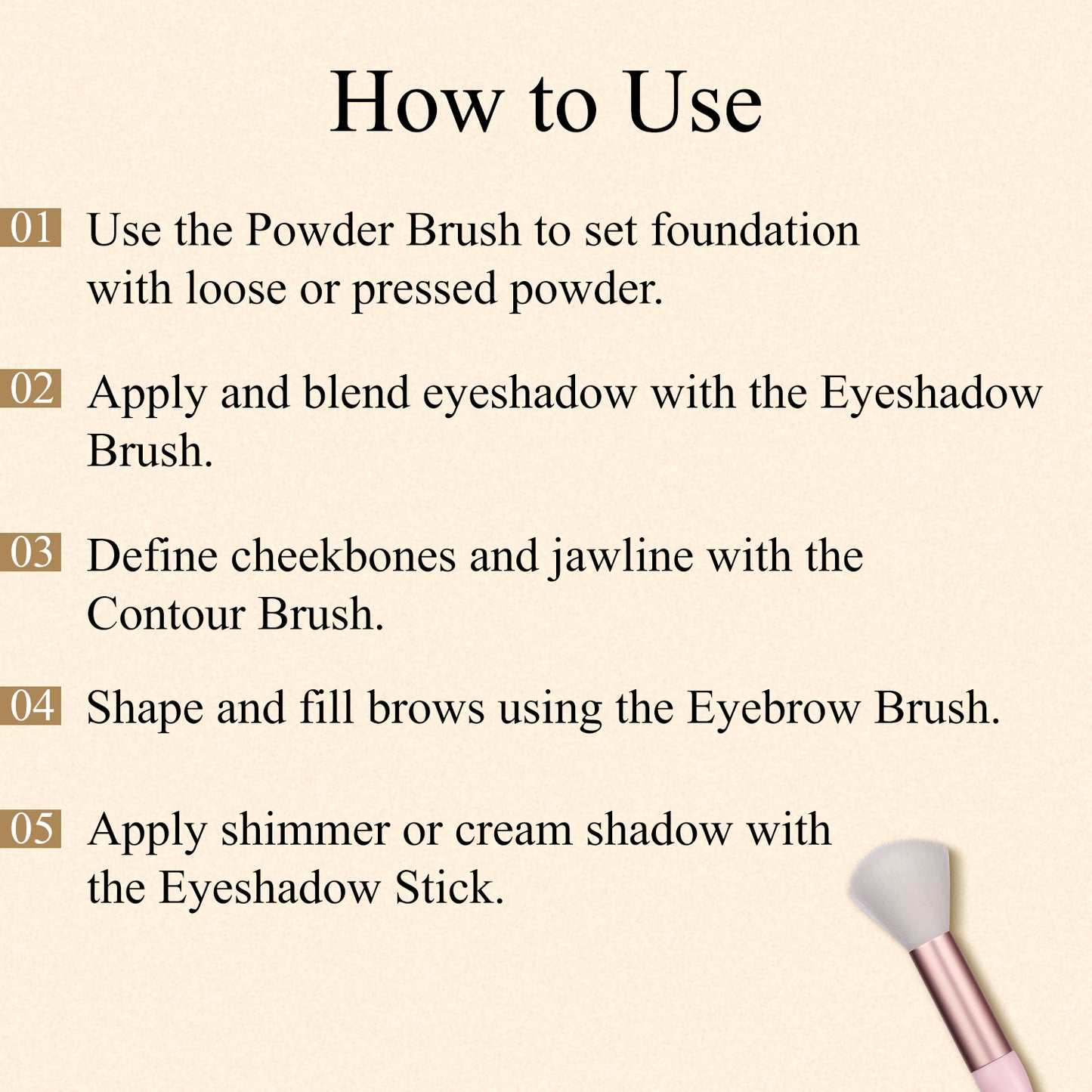 Flex N’ Blend 6-Piece Makeup Brush Set | Blush, Eyeshadow, Flat Eyeshadow, Lip Brush, Powder Puff & Beauty Blender | Cruelty-Free, Vegan & Recyclable | Soft Bristles for Smooth Application