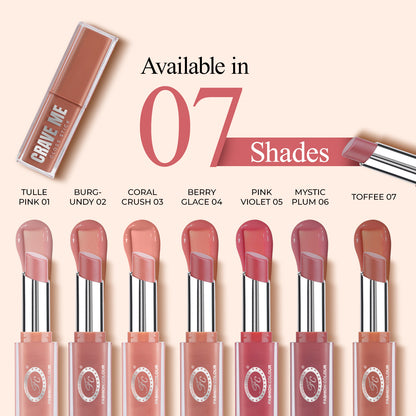 Crave Me Gloss Stick 3.1g | High-Shine Lip Gloss Stick | Smooth & Hydrating Creamy Gloss | Long-Lasting Moisturizing Lip Color for Soft & Glossy Lips