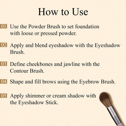 Blend Affair 8-Piece Makeup Brush Set with Brush Holder | Professional Face & Eye Brushes for Powder, Foundation, Contour & Eyeshadow | Vegan, Cruelty-Free & Recyclable