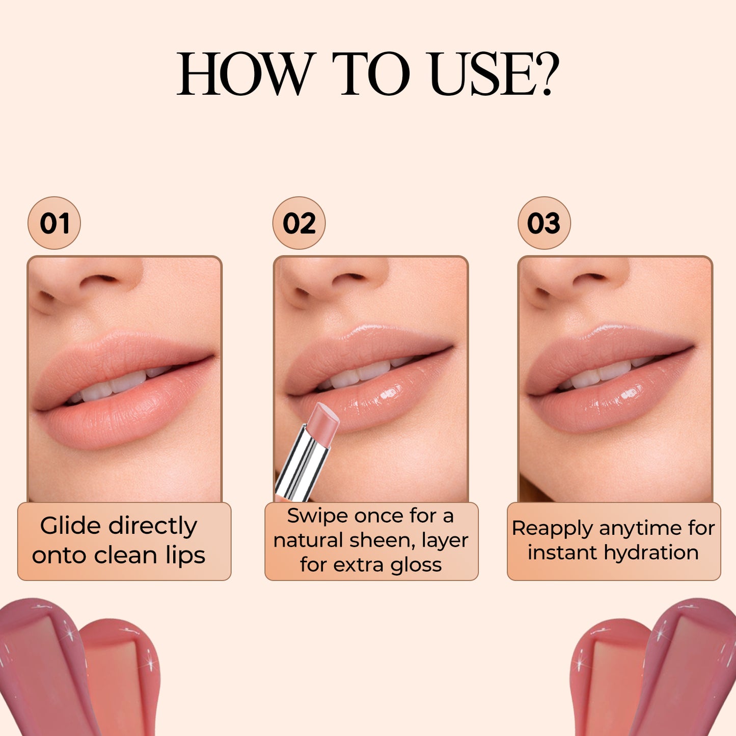 Crave Me Gloss Stick 3.1g | High-Shine Lip Gloss Stick | Smooth & Hydrating Creamy Gloss | Long-Lasting Moisturizing Lip Color for Soft & Glossy Lips