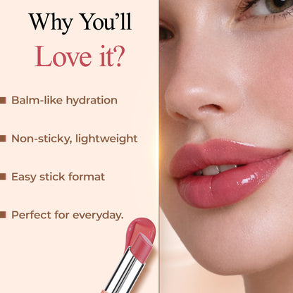 Crave Me Gloss Stick 3.1g | High-Shine Lip Gloss Stick | Smooth & Hydrating Creamy Gloss | Long-Lasting Moisturizing Lip Color for Soft & Glossy Lips