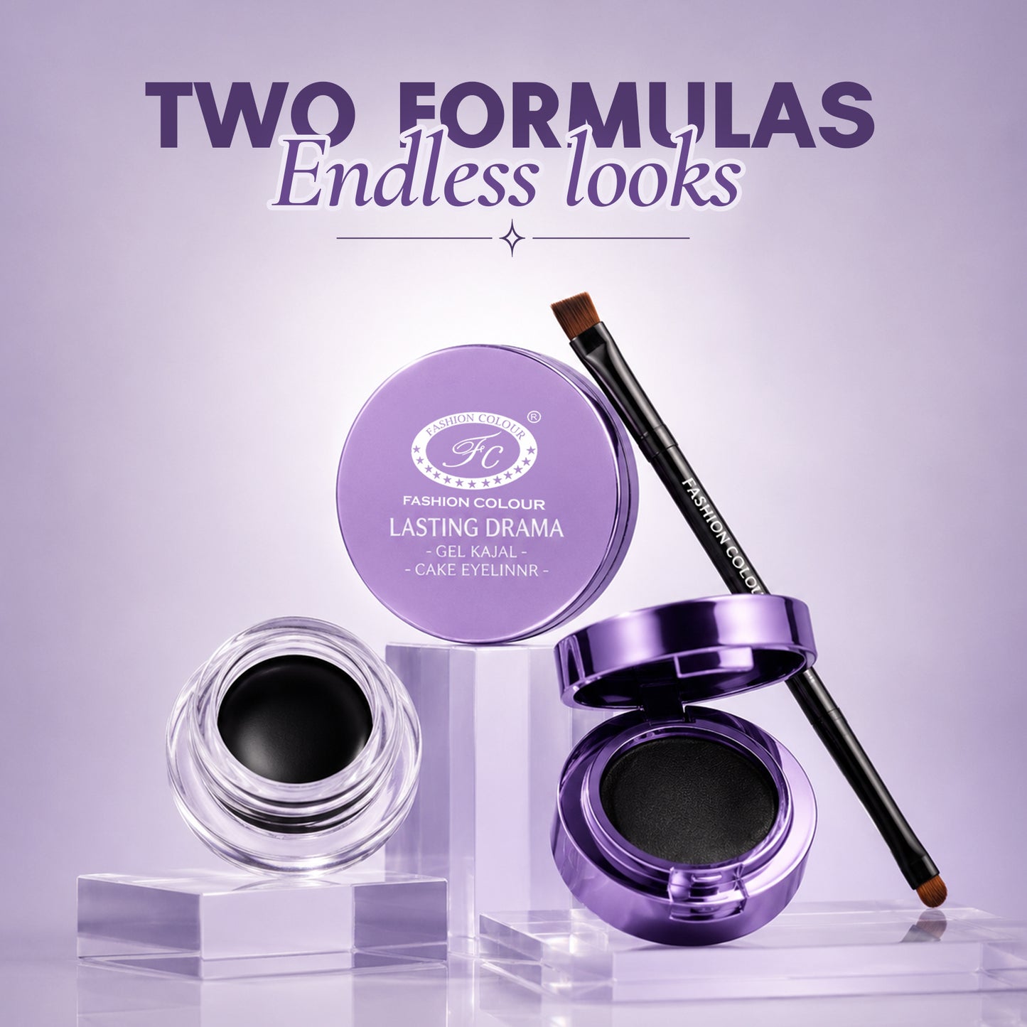 2 In 1 Waterproof Gel Kajal 24Hrs Lasting Drama
