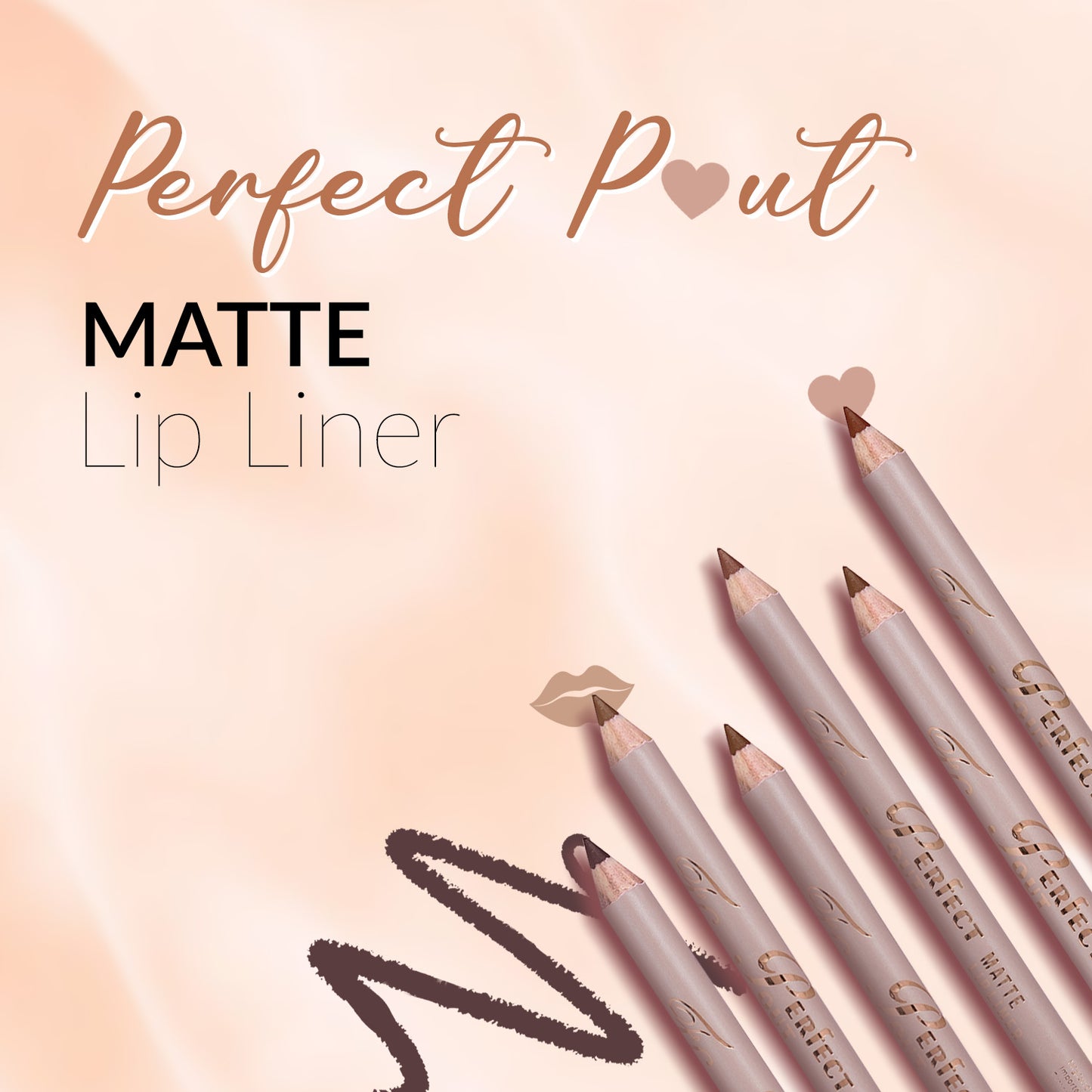 Perfect Pout Matte Lipliner | Glides on Smoothly | Matt Finish | Waterproof | Long-lasting | One Swipe Smooth Application