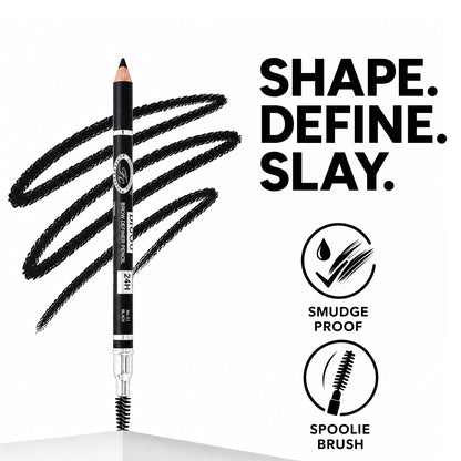 Brogo brow definer Pencil With Spoolie | Smudge Proof, Waterproof And Pigmented Eyebrow Pencil | Stay upto 24H