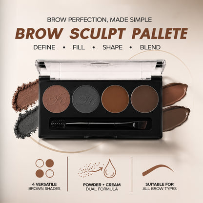 4 IN 1 POWDER & GEL EYEBROW PALETTE, 8GM