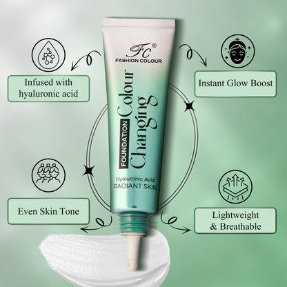 Color Changing Foundation | Infused With Hyaluronic Acid |(40g)