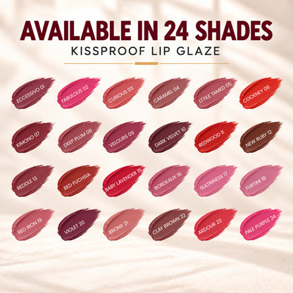 Kissproof Lip Glaze, Liquid Lipstick ,7Gm