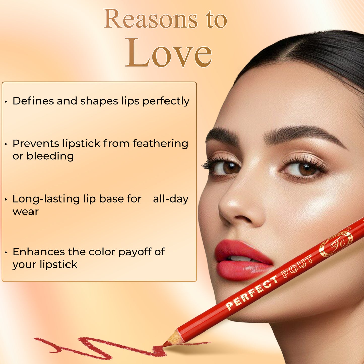 Perfect Pout Matte Lipliner | Glides on Smoothly | Matt Finish | Waterproof | Long-lasting | One Swipe Smooth Application