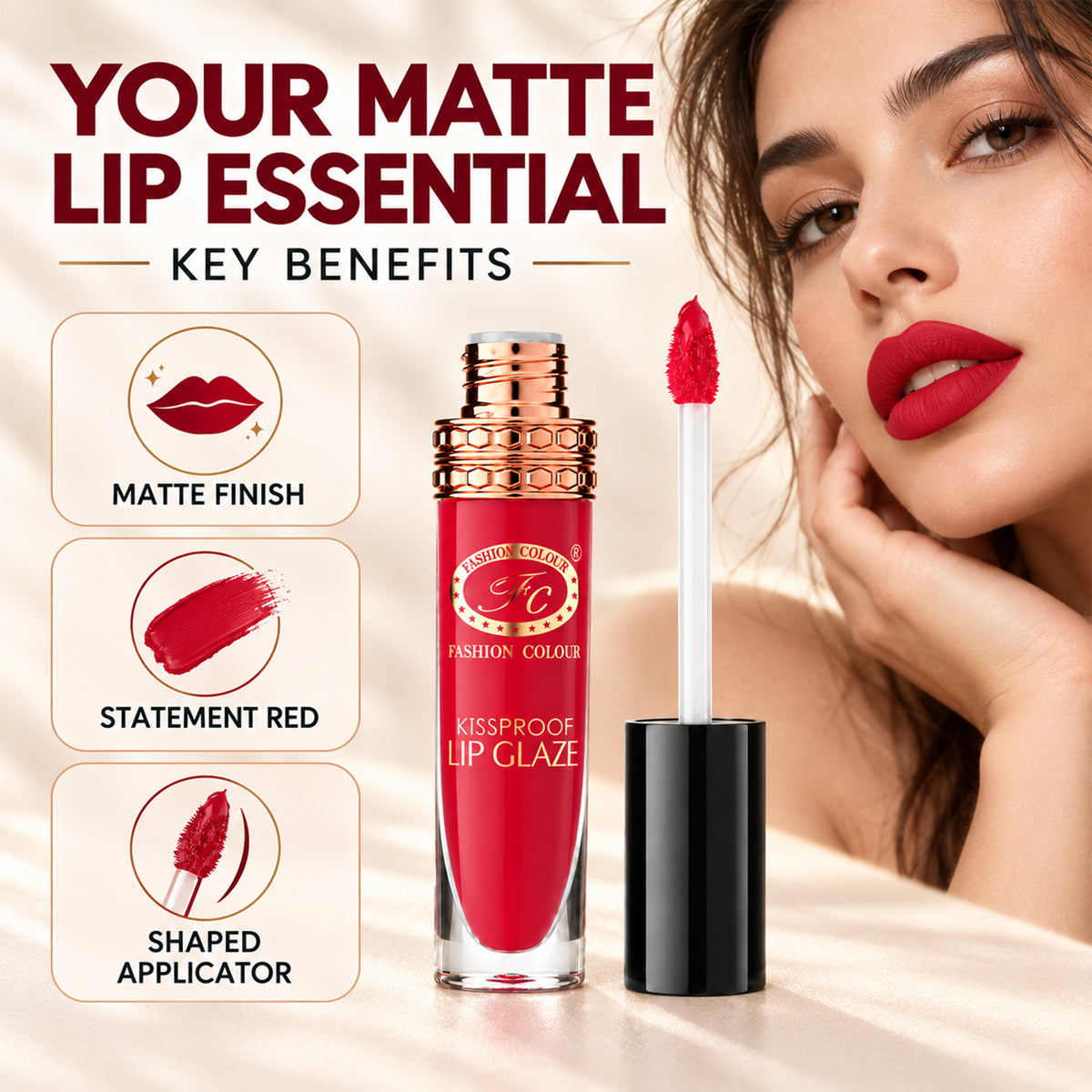 Kissproof Lip Glaze, Liquid Lipstick ,7Gm