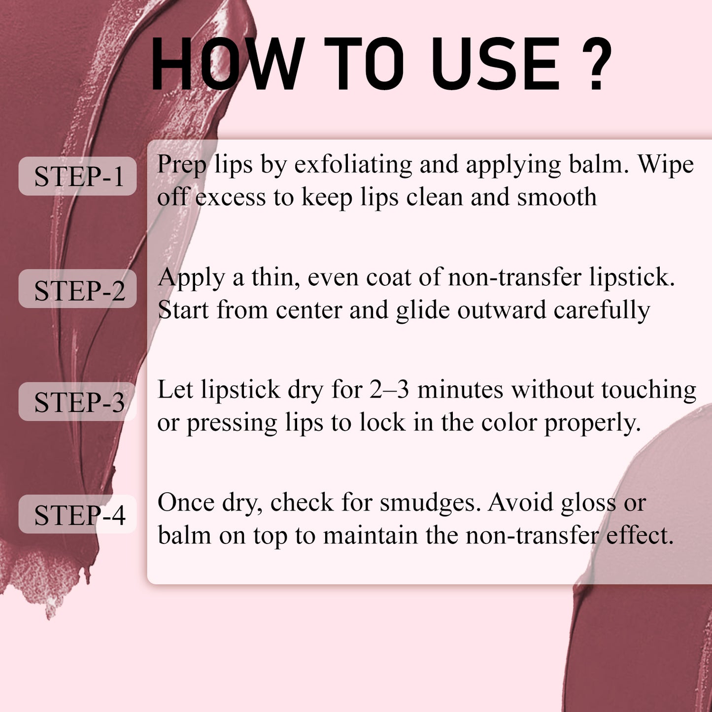 Color Play All Day Non Transfer Lipstick I Waterproof I Long Lasting I 2gm