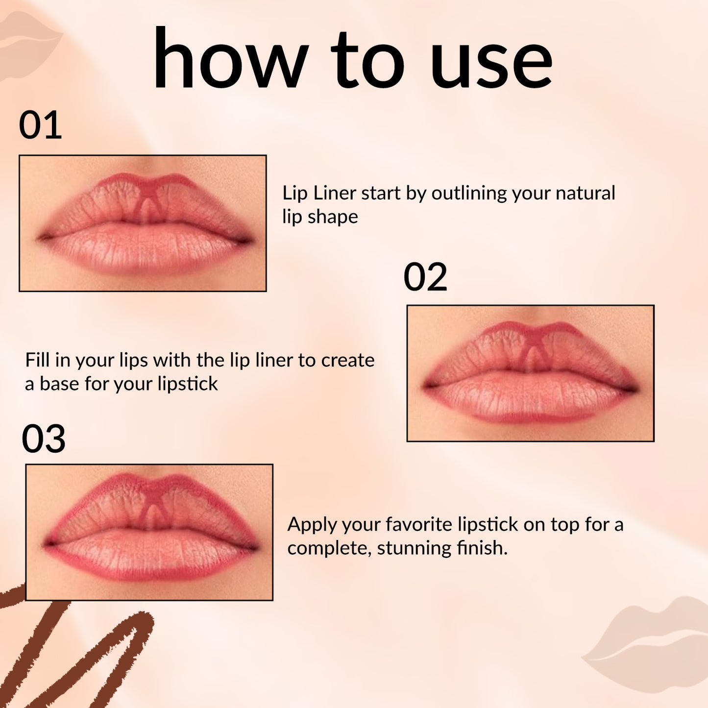 Perfect Pout Matte Lipliner | Glides on Smoothly | Matt Finish | Waterproof | Long-lasting | One Swipe Smooth Application