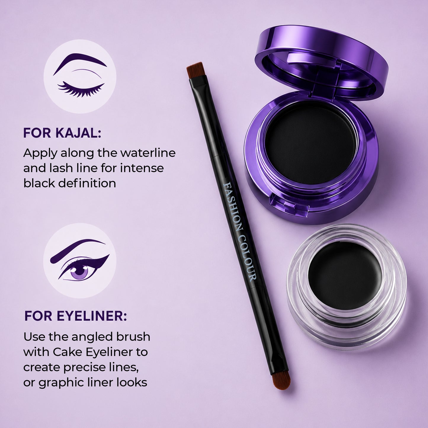 2 In 1 Waterproof Gel Kajal 24Hrs Lasting Drama