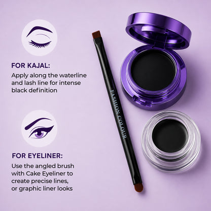 2 In 1 Waterproof Gel Kajal 24Hrs Lasting Drama