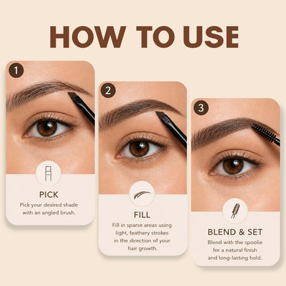 4 IN 1 POWDER & GEL EYEBROW PALETTE, 8GM