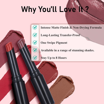 Color Play All Day Non Transfer Lipstick I Waterproof I Long Lasting I 2gm