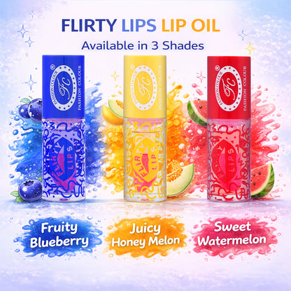 Flirty Lips Lip & Cheek oil for Women | Colour Changing PH Lip Oil | Infused with Skin Loving Ingredients | Long-Lasting Nourishment, Hydration, 4ml
