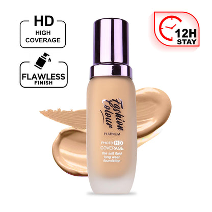 Platinum The Soft Fluid Long Wear Foundation, With Photo HD Coverage , 45ml