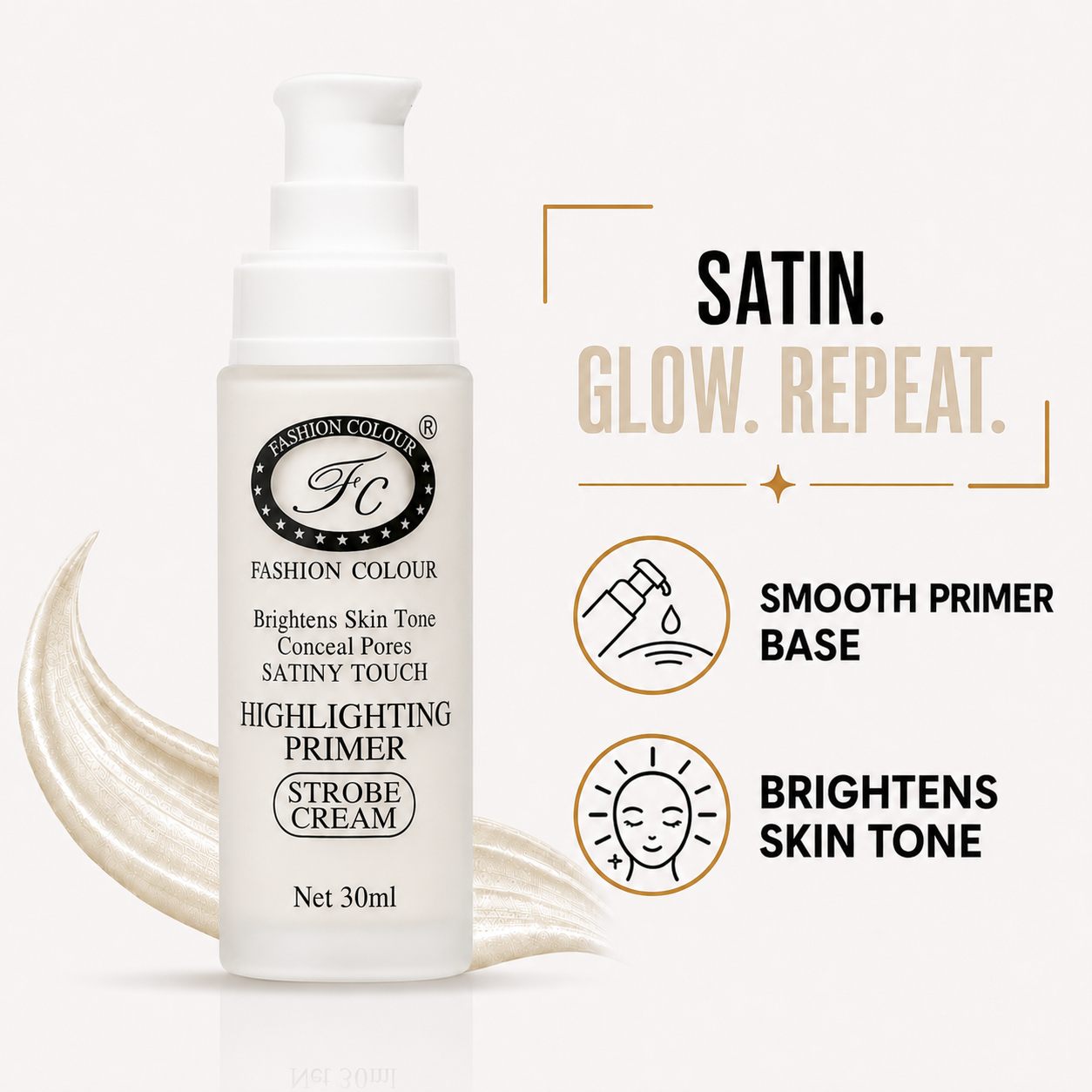 Highlighting Primer, Brightens Skin Tone, Conceal Pores, 30ml