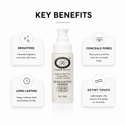 Highlighting Primer, Brightens Skin Tone, Conceal Pores, 30ml