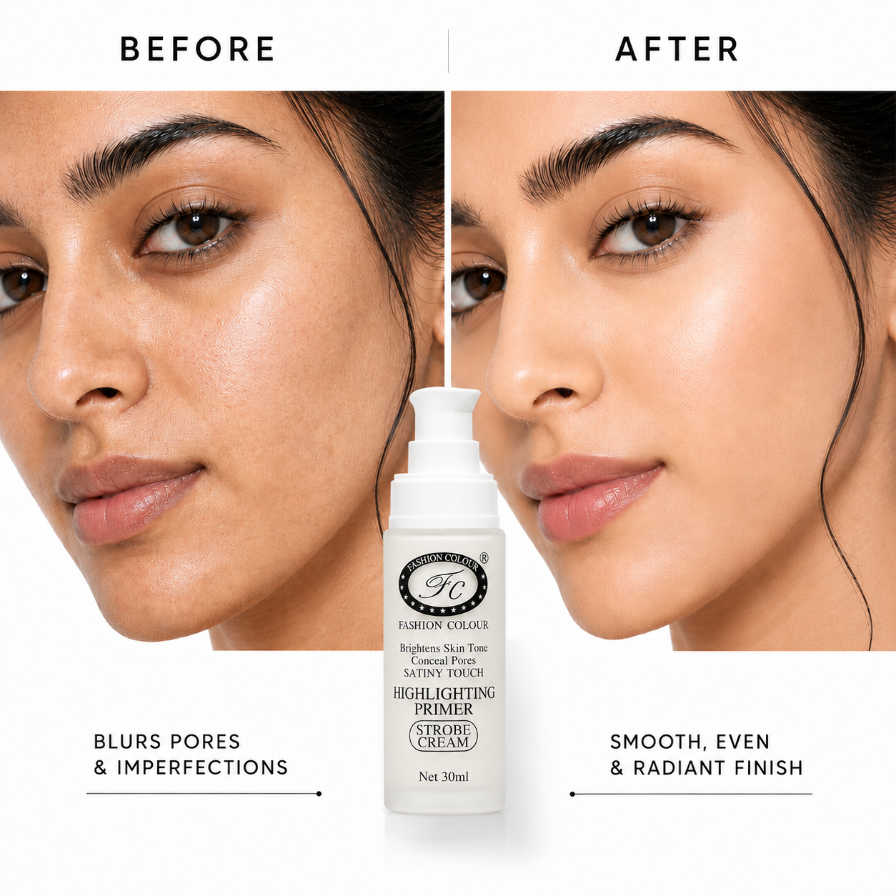 Highlighting Primer, Brightens Skin Tone, Conceal Pores, 30ml