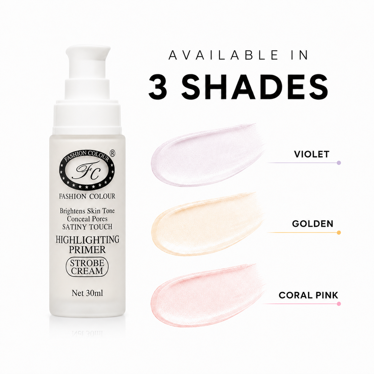 Highlighting Primer, Brightens Skin Tone, Conceal Pores, 30ml