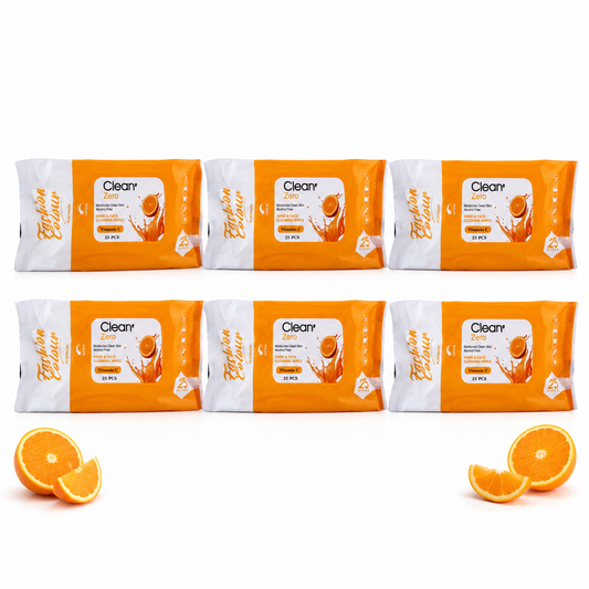 Clean It Zero Hand and Face Cleaning Wipes | Vitamin C | 25N | 6 Pack