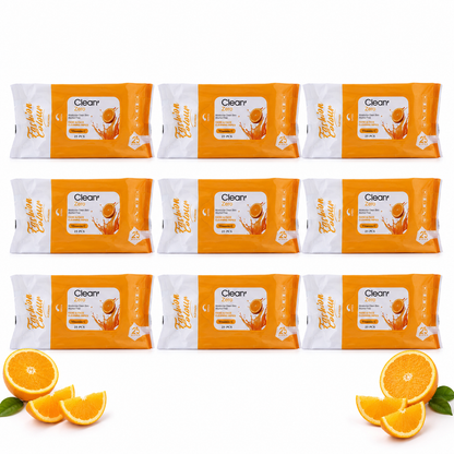 Clean It Zero Hand and Face Cleaning Wipes | Vitamin C | 25N | 9 Pack