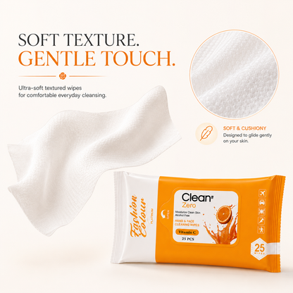 Clean It Zero Hand and Face Cleaning Wipes | Vitamin C | 25N