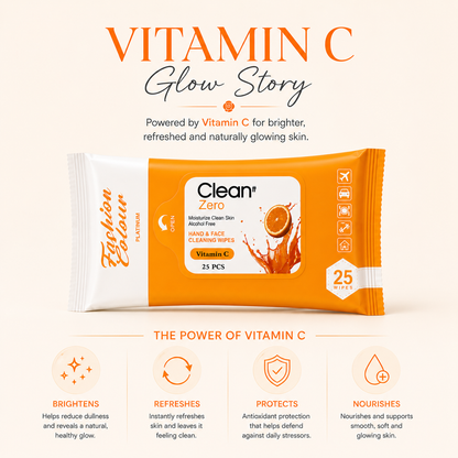 Clean It Zero Hand and Face Cleaning Wipes | Vitamin C | 25N