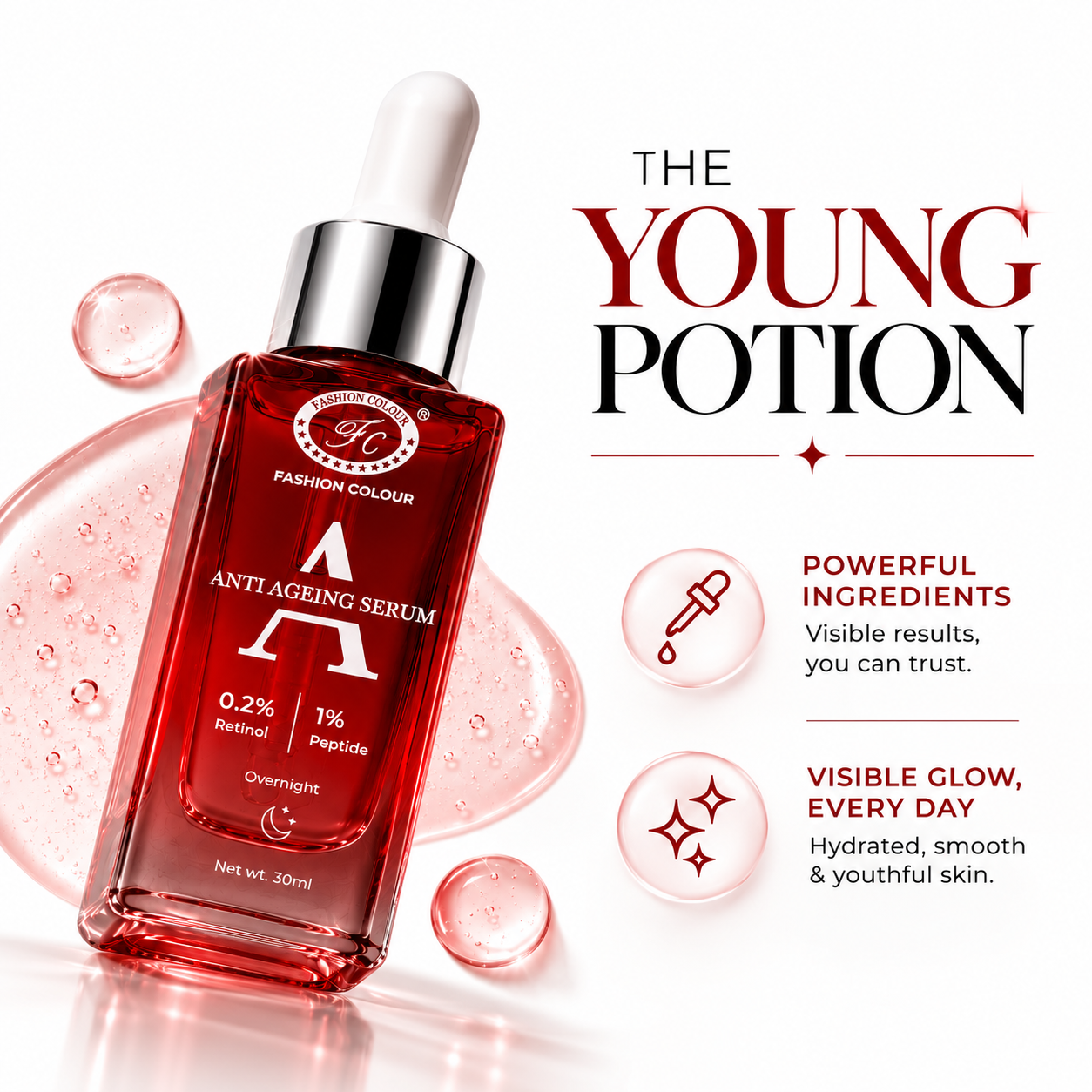 Anti-Ageing Face Serum with 0.2% Retinol & 1% Peptides