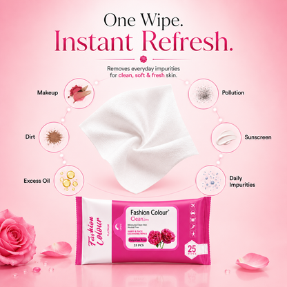 Clean It Zero Hand and Face Cleaning Wipes | Bulgarian Rose | 25N | 2 Pack