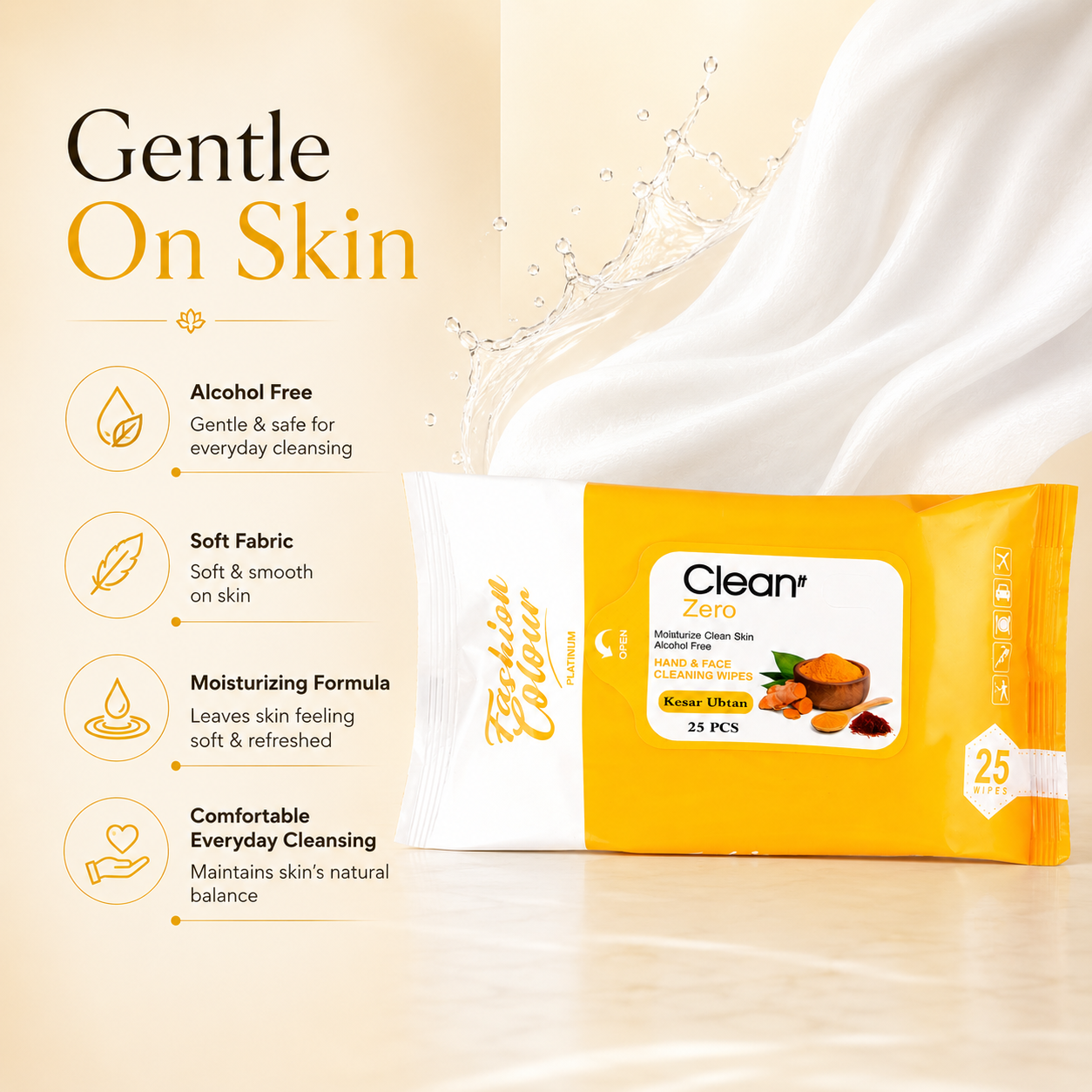 Clean It Zero Hand and Face Cleaning Wipes | Kesar Ubtan | 25N