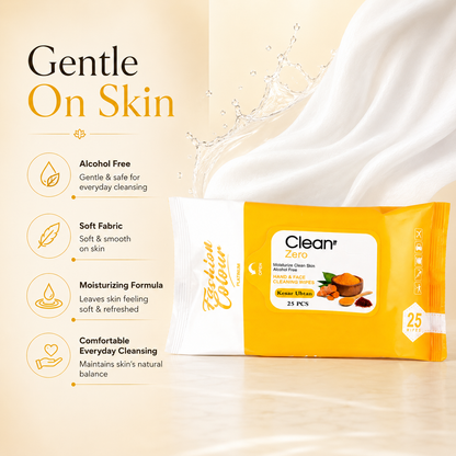 Clean It Zero Hand and Face Cleaning Wipes | Kesar Ubtan | 25N