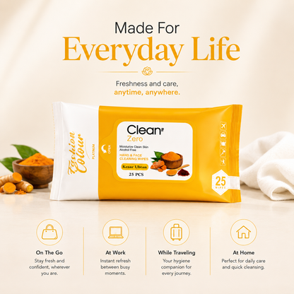 Clean It Zero Hand and Face Cleaning Wipes | Kesar Ubtan | 25N