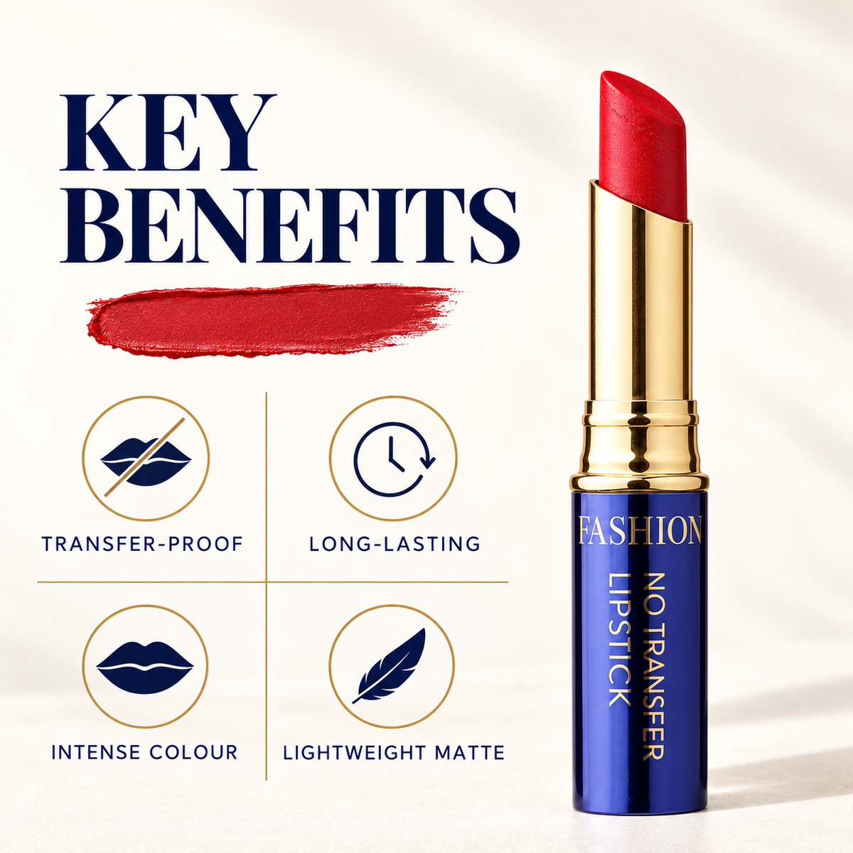 Non-Transfer Matt Waterproof Lipstick