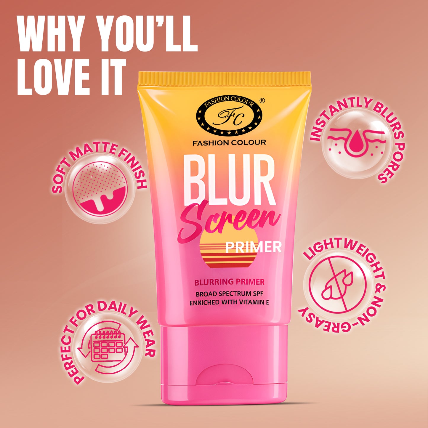 Blur Screen Primer | Broad Spectrum SPF | Enriched With Vitamin E