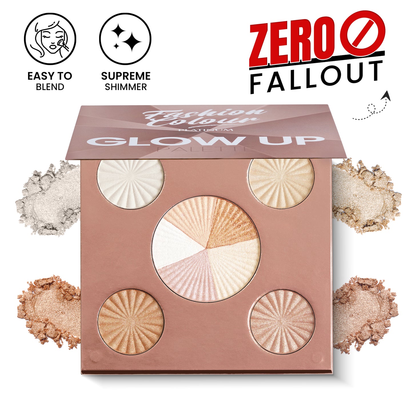 Platinum Glow Up Highlighter Palette, 16gm
