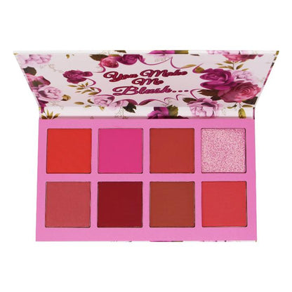 Fashion Colour Platinum Roseate 8 Colour Professional Blusher and Highlighter Palette, Shade 01